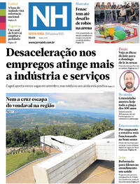 Capa do jornal Jornal NH 28/10/2022