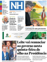 Capa do jornal Jornal NH 29/03/2022