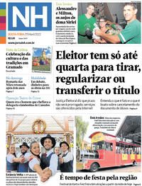 Capa do jornal Jornal NH 29/04/2022