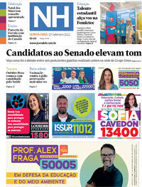 Capa do jornal Jornal NH 29/09/2022