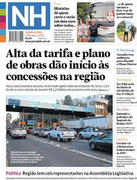 Capa do jornal Jornal NH 01/02/2023