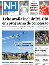 Capa do jornal Jornal NH 01/05/2023