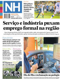 Capa do jornal Jornal NH 02/02/2023