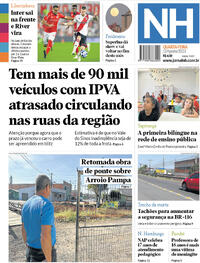Capa do jornal Jornal NH 02/08/2023