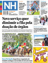 Capa do jornal Jornal NH 03/04/2023