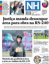 Capa do jornal Jornal NH 03/07/2023
