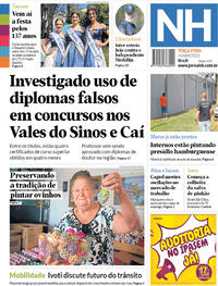 Capa do jornal Jornal NH 04/04/2023