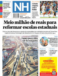 Capa do jornal Jornal NH 05/07/2023