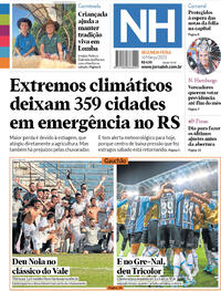 Capa do jornal Jornal NH 06/03/2023