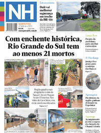 Capa do jornal Jornal NH 06/09/2023