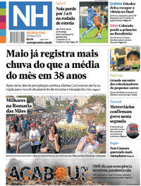 Capa do jornal Jornal NH 08/05/2023