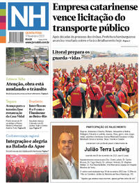 Capa do jornal Jornal NH 09/11/2023