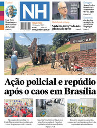Capa do jornal Jornal NH 10/01/2023