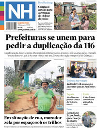 Capa do jornal Jornal NH 10/08/2023
