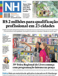 Capa do jornal Jornal NH 10/10/2023