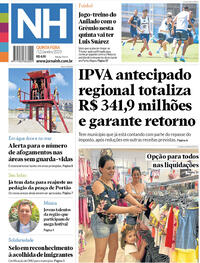 Capa do jornal Jornal NH 12/01/2023