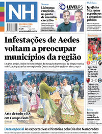Capa do jornal Jornal NH 12/06/2023