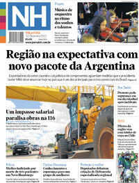 Capa do jornal Jornal NH 12/12/2023