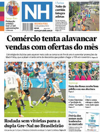 Capa do jornal Jornal NH 13/11/2023