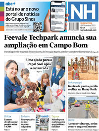 Capa do jornal Jornal NH 14/12/2023