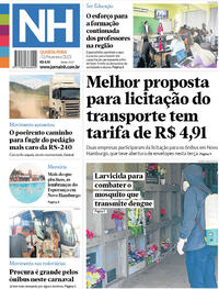 Capa do jornal Jornal NH 15/02/2023