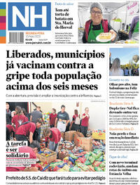 Capa do jornal Jornal NH 15/05/2023