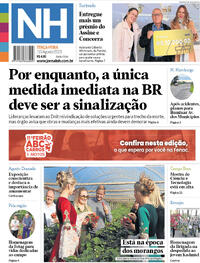 Capa do jornal Jornal NH 15/08/2023