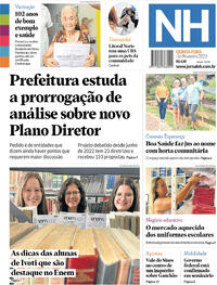 Capa do jornal Jornal NH 16/02/2023