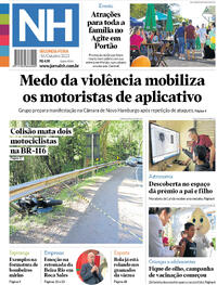 Capa do jornal Jornal NH 16/10/2023
