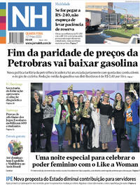 Capa do jornal Jornal NH 17/05/2023