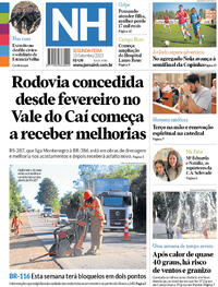 Capa do jornal Jornal NH 18/09/2023