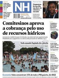 Capa do jornal Jornal NH 18/12/2023