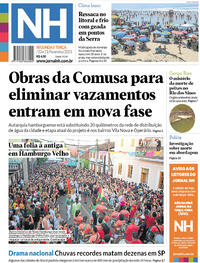 Capa do jornal Jornal NH 20/02/2023