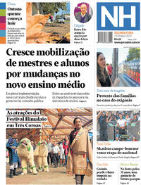 Capa do jornal Jornal NH 20/03/2023