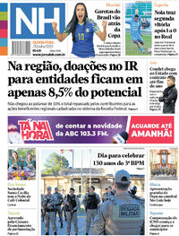 Capa do jornal Jornal NH 20/07/2023