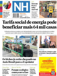 Capa do jornal Jornal NH 22/08/2023