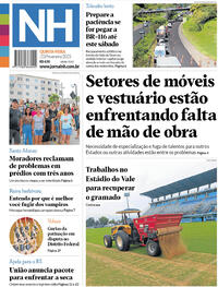 Capa do jornal Jornal NH 23/02/2023