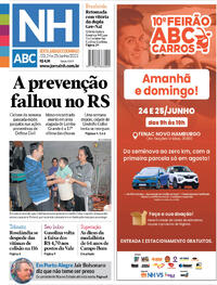 Capa do jornal Jornal NH 23/06/2023