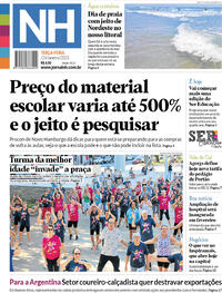 Capa do jornal Jornal NH 24/01/2023