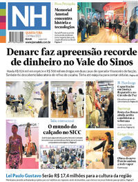 Capa do jornal Jornal NH 24/05/2023