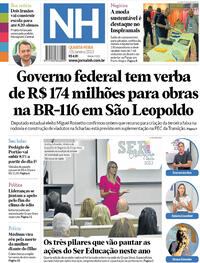 Capa do jornal Jornal NH 25/01/2023