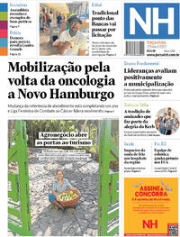 Capa do jornal Jornal NH 25/04/2023