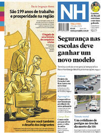Capa do jornal Jornal NH 25/07/2023
