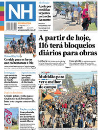 Capa do jornal Jornal NH 28/08/2023
