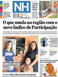Capa do jornal Jornal NH 28/12/2023
