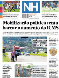 Capa do jornal Jornal NH 03/04/2024