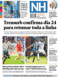 Capa do jornal Jornal NH 05/12/2024
