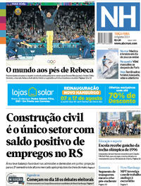 Capa do jornal Jornal NH 06/08/2024