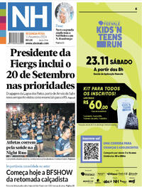 Capa do jornal Jornal NH 11/11/2024