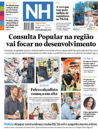 Capa do jornal Jornal NH 12/11/2024